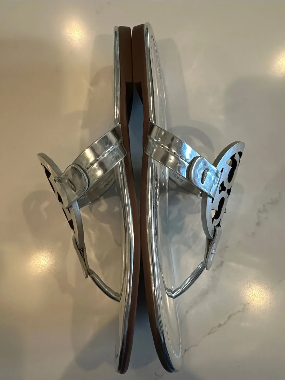 Tory Burch Miller Metallic Sandals Sz. 6.5